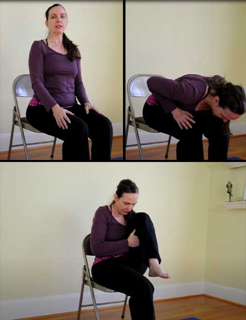 Chair exercise to relieve constipation