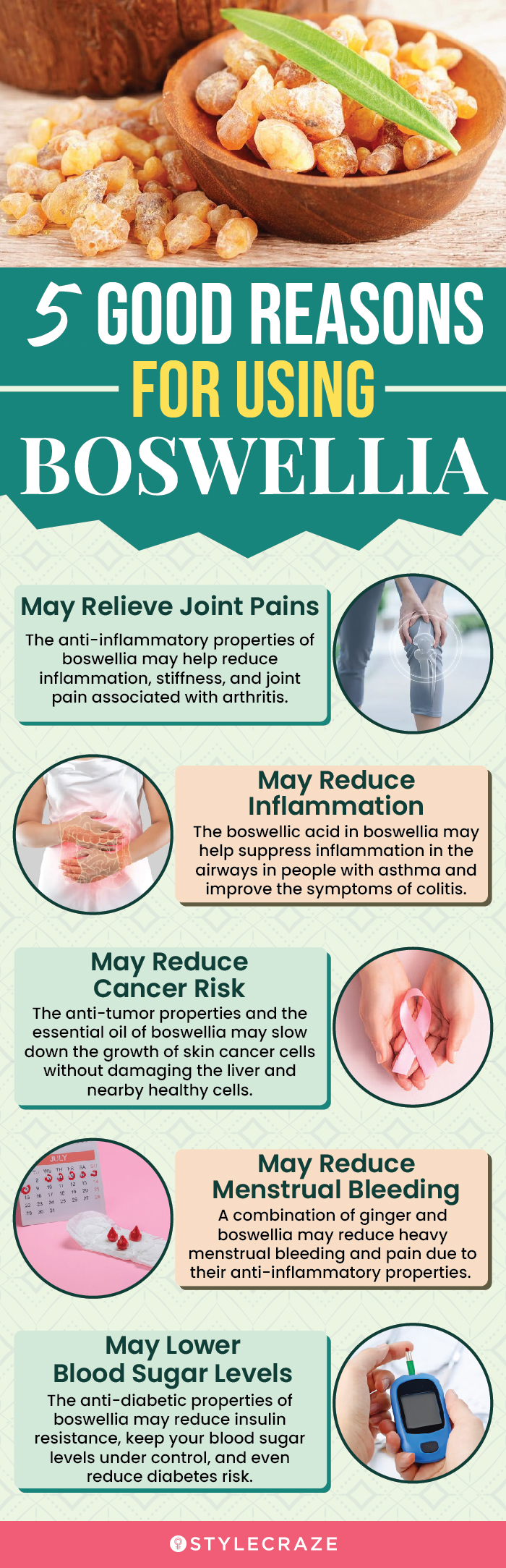 5 good reasons for using boswellia (infographic)