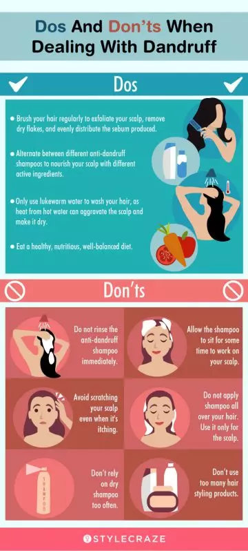 dos and don'ts when dealing with dandruff (infographic)