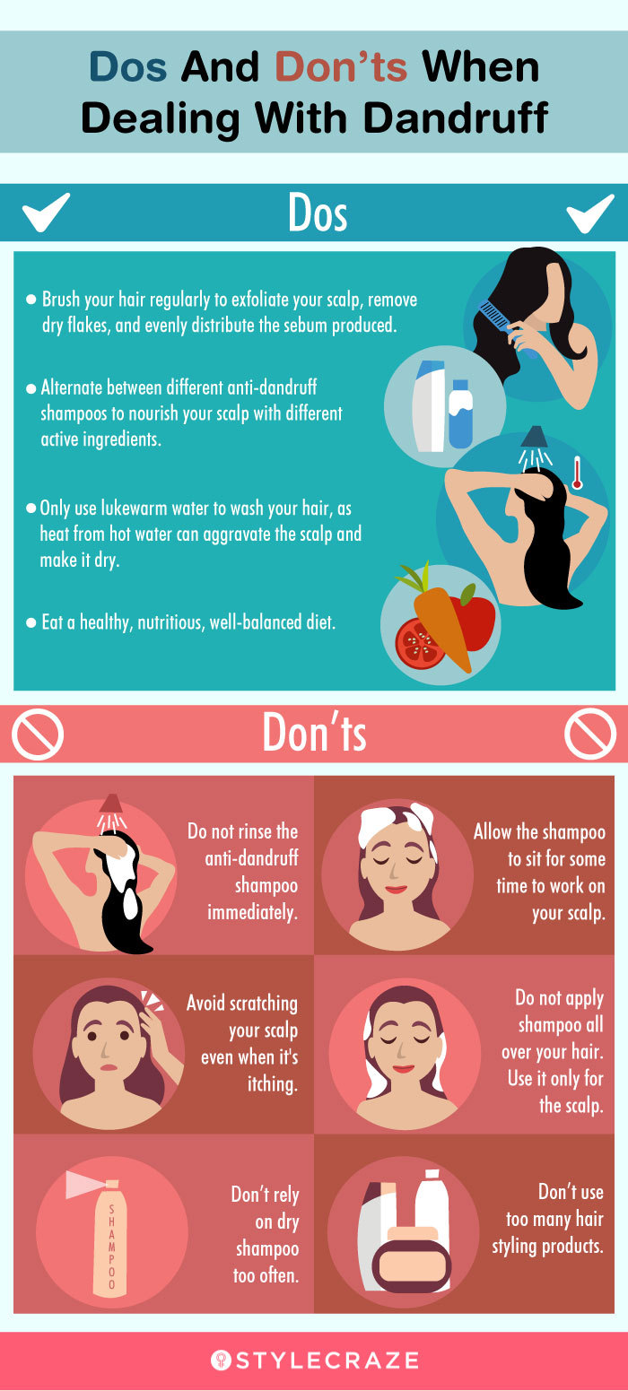 dos and don'ts when dealing with dandruff (infographic)