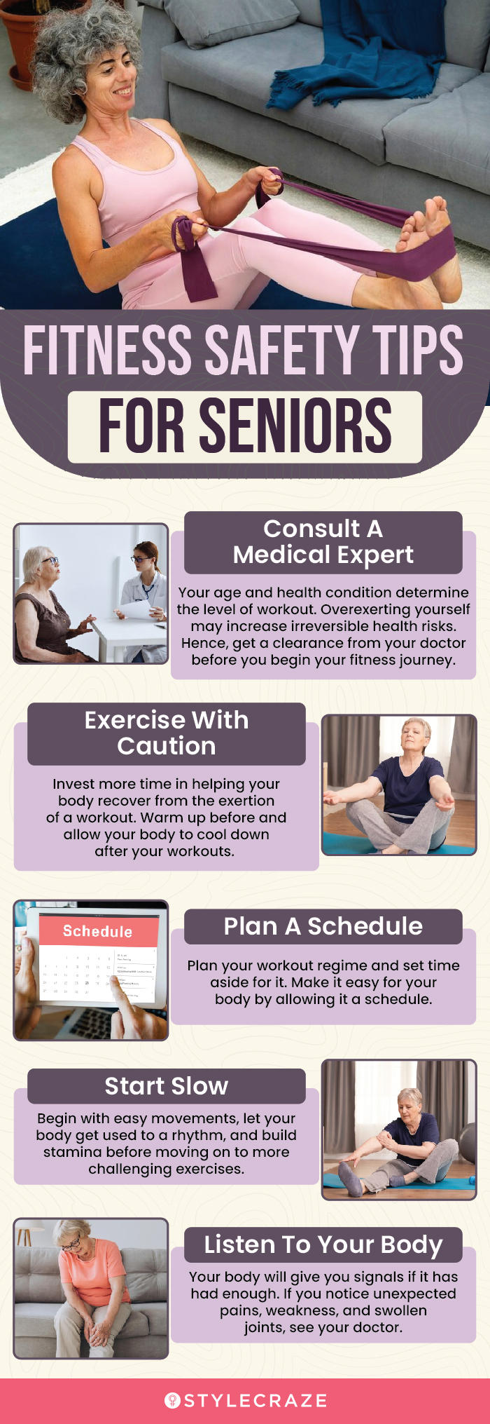 Fitness Safety Tips For Seniors (infographic)