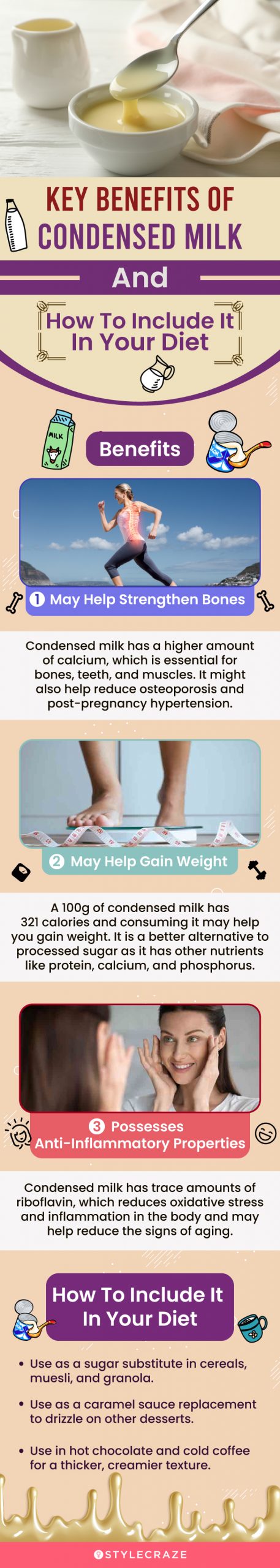 key benefits of condensed milk and how to use it in your diet (infographic)
