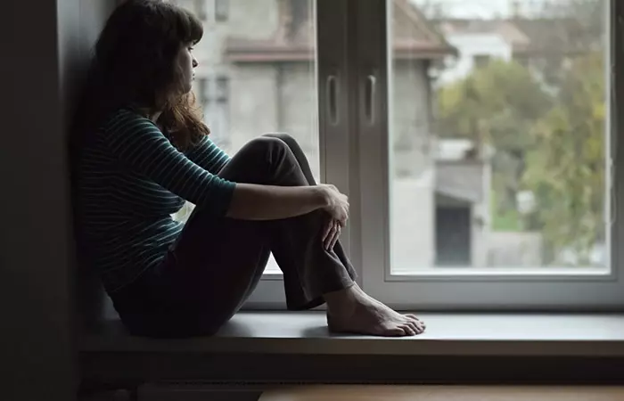 Woman experiencing mental health issues