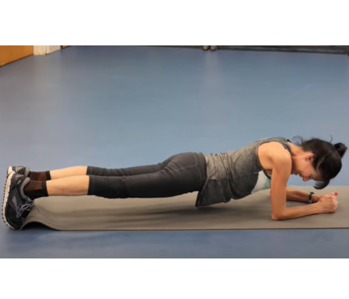 Plank exercise for seniors