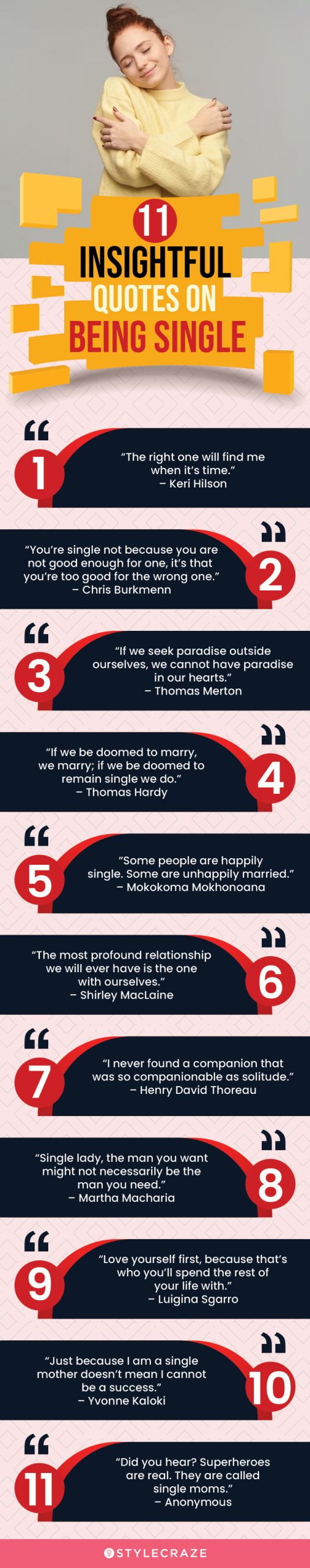 11 insightful quotes on being single (infographic)