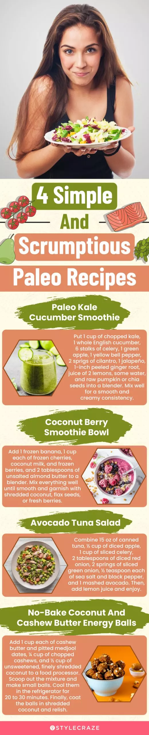 4 simple and scrumptious paleo recipes (infographic)