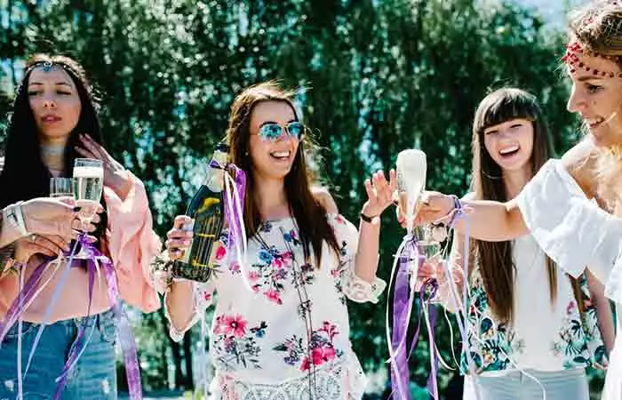 A summer-themed bachelorette party
