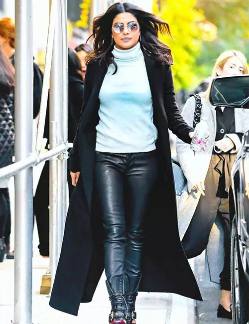 Priyanka's-Sleek-And-Stylish-Leather-Pants