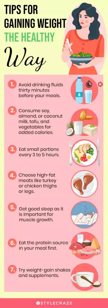 tips for gaining weight the healthy way (infographic)