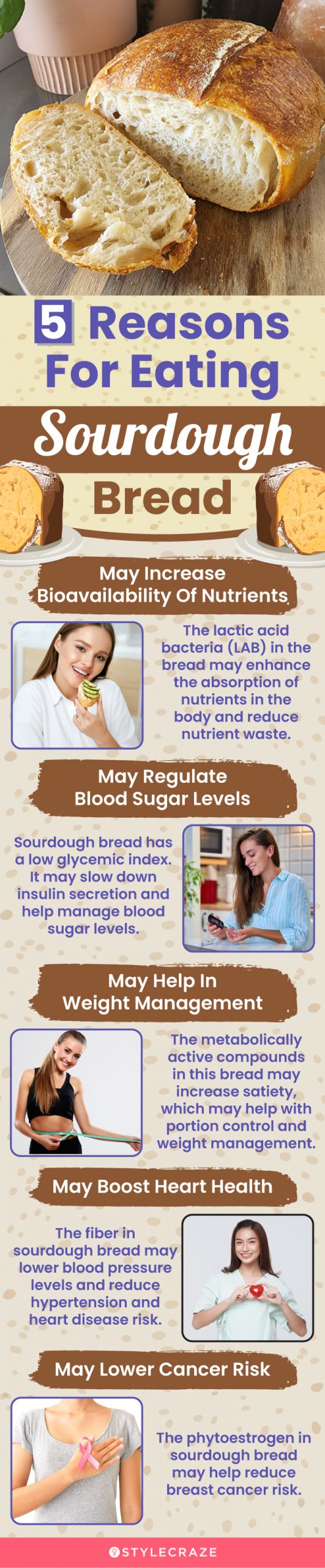 5 reasons for eating sourdough bread (infographic)