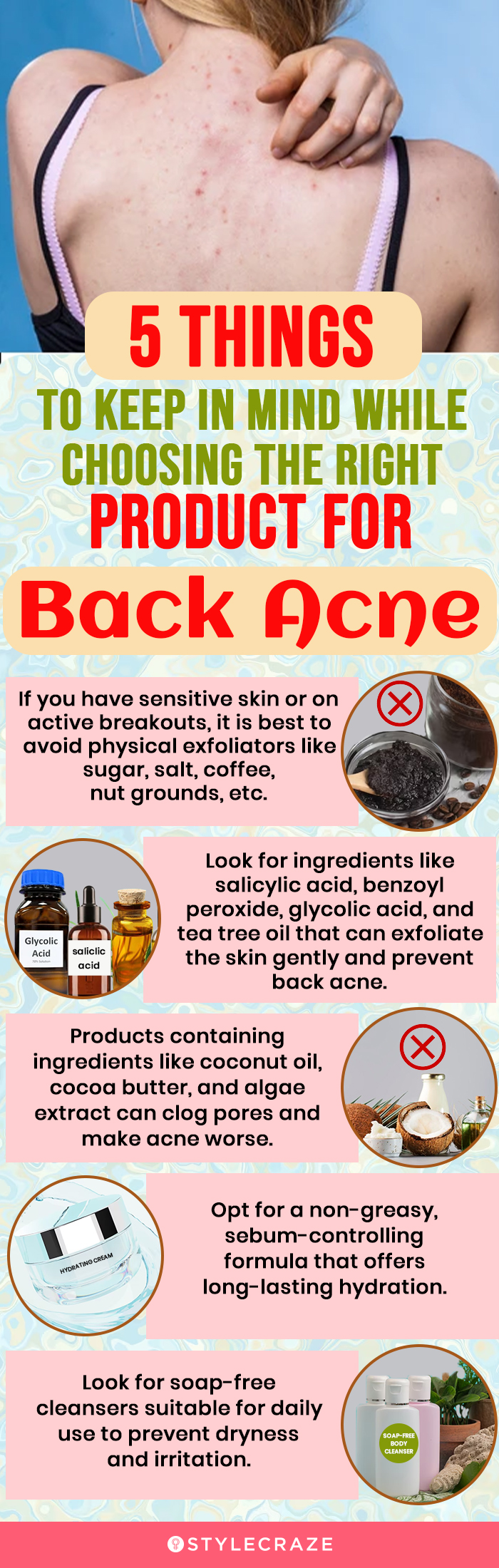 Points To Keep In Mind To Choose The Right Product For Back Acne (infographic)