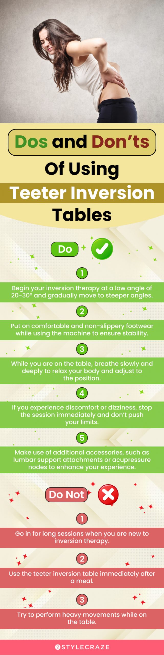 Dos and Don’ts Of Using Teeter Inversion Tables (infographic)