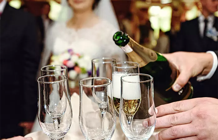 Alcohol for wedding budget breakdown.