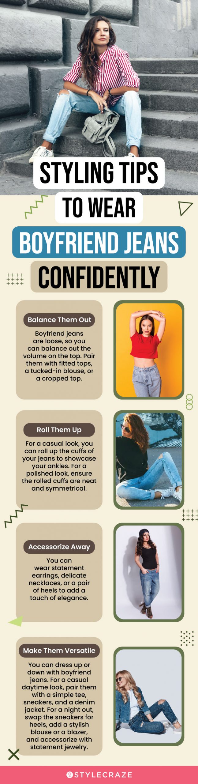 styling tips to wear boyfriend jeans confidently (infographic)