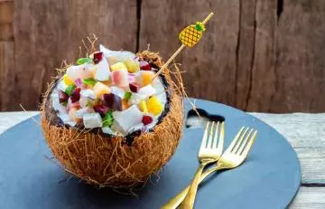 Vegan and gluten-free coconut meat ceviche