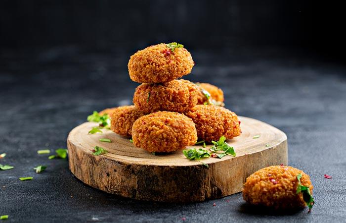 Patty-shaped falafel