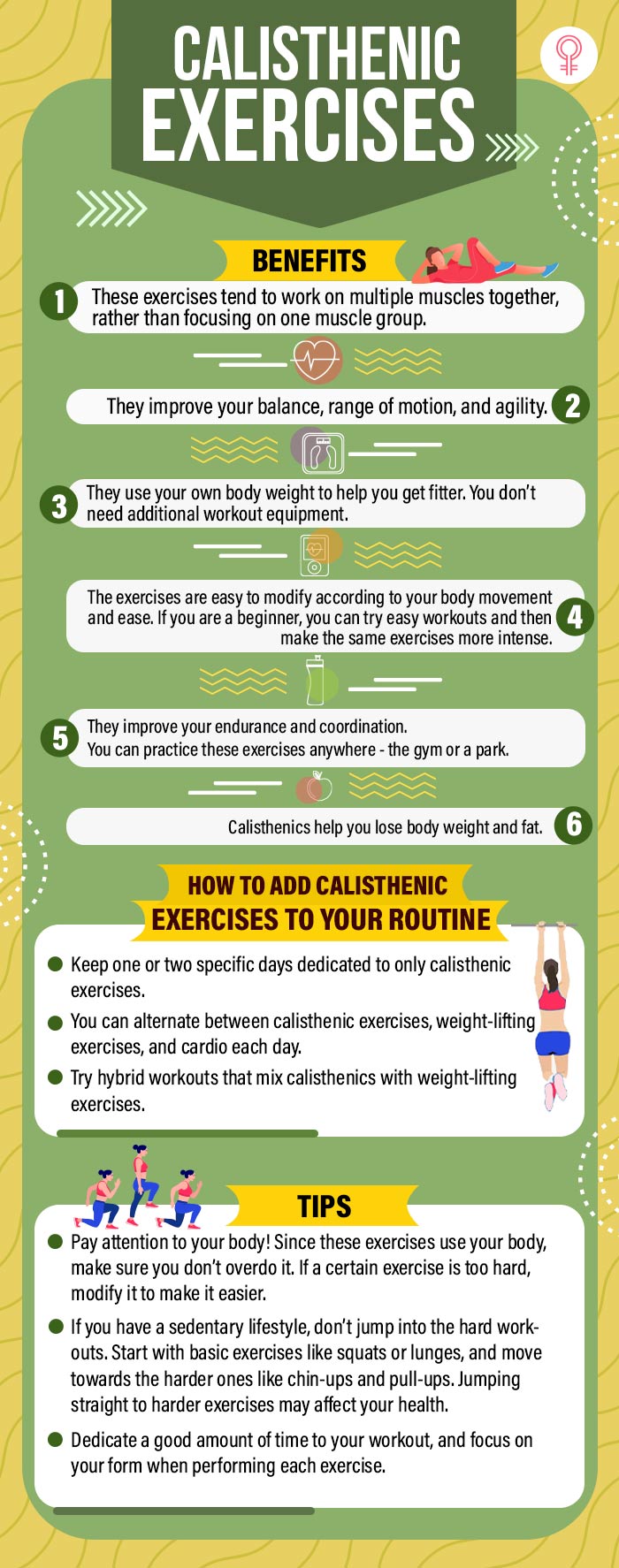 calisthenic exercises [infographic]