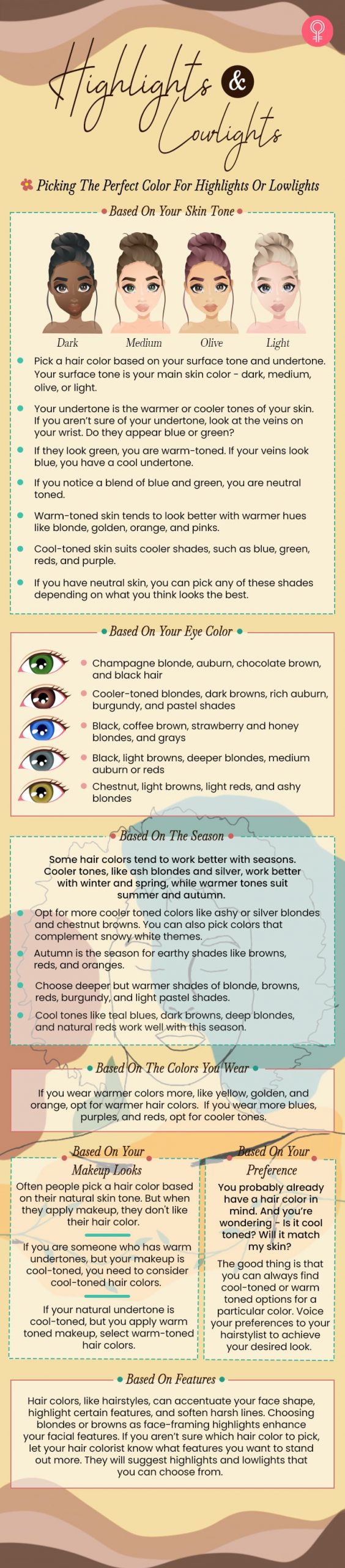 how to pick the perfect color for highlights or lowlights (infographic)