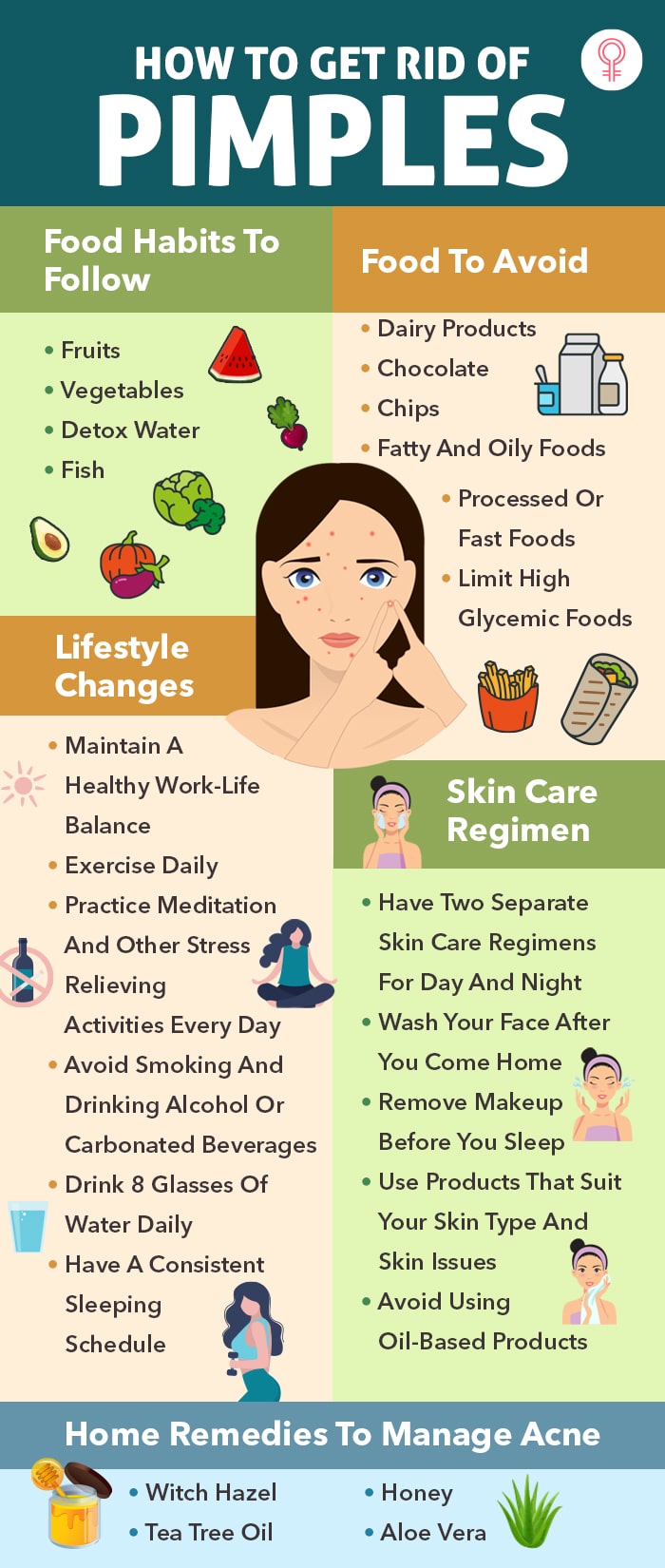 how to get rid of pimples [infographic]