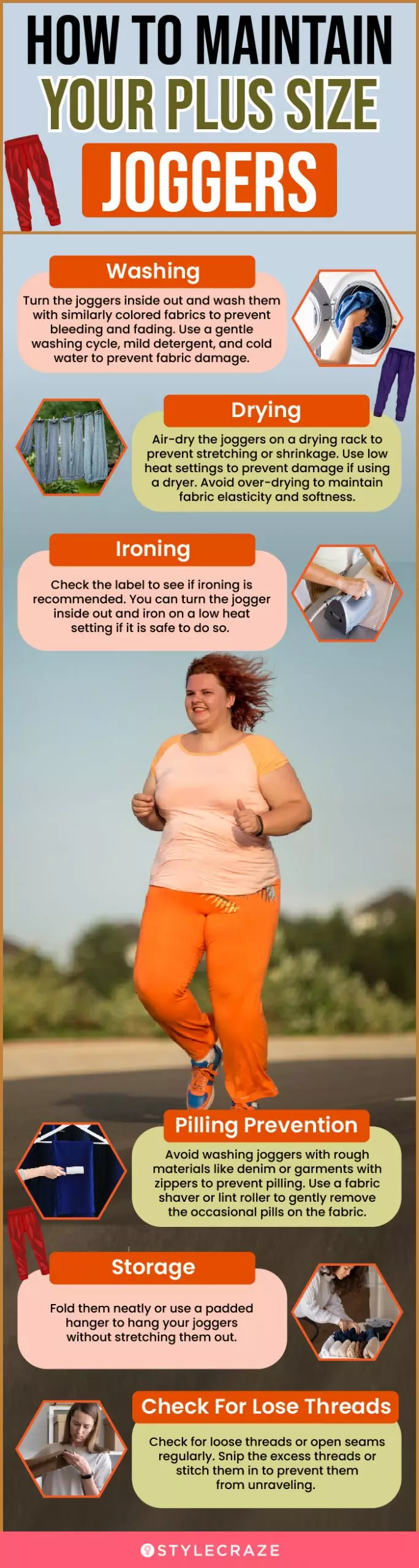 How To Maintain Your Plus Size Joggers (infographic)