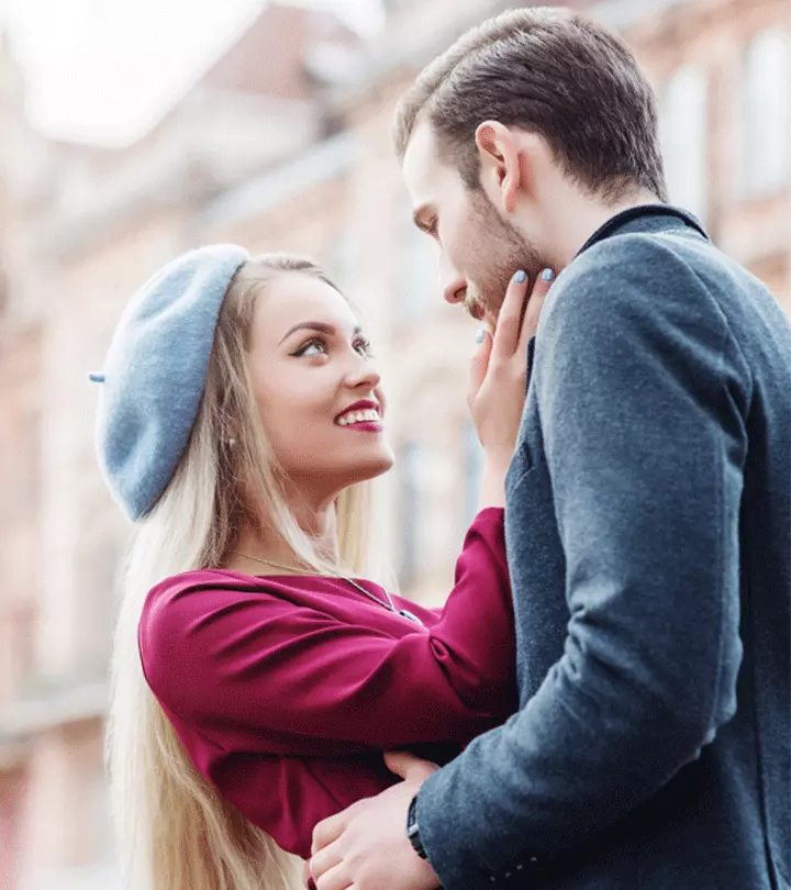 Romantic Couple Experiencing Love At First Sight