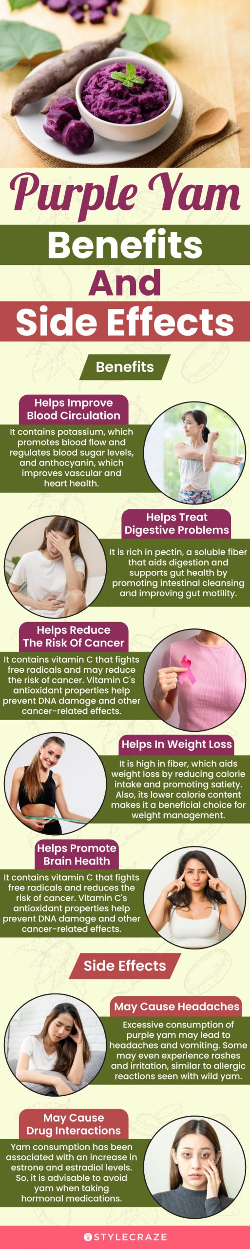 purple yam benefits and side effects(infographic)