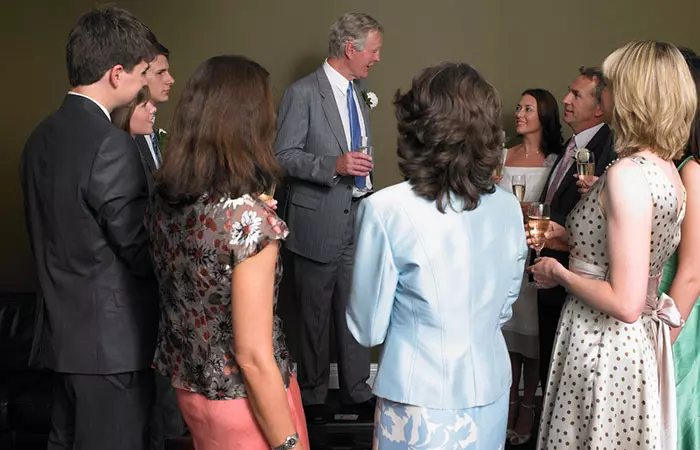 Father thanking the in-laws and welcoming them to the family.