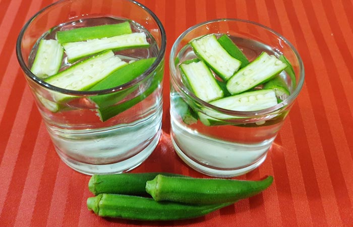 Glasses of okra water for good health