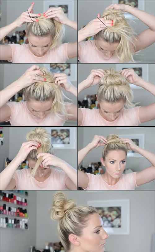 Messy-Bun-Without-Bobby-Pins