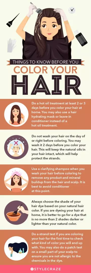 things to know before you color your hair (infographic)