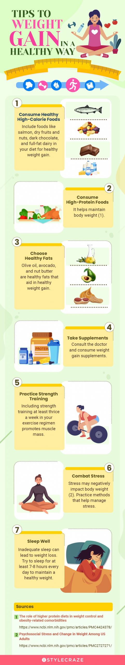 tips to gain weight in a healthy way (infographic)