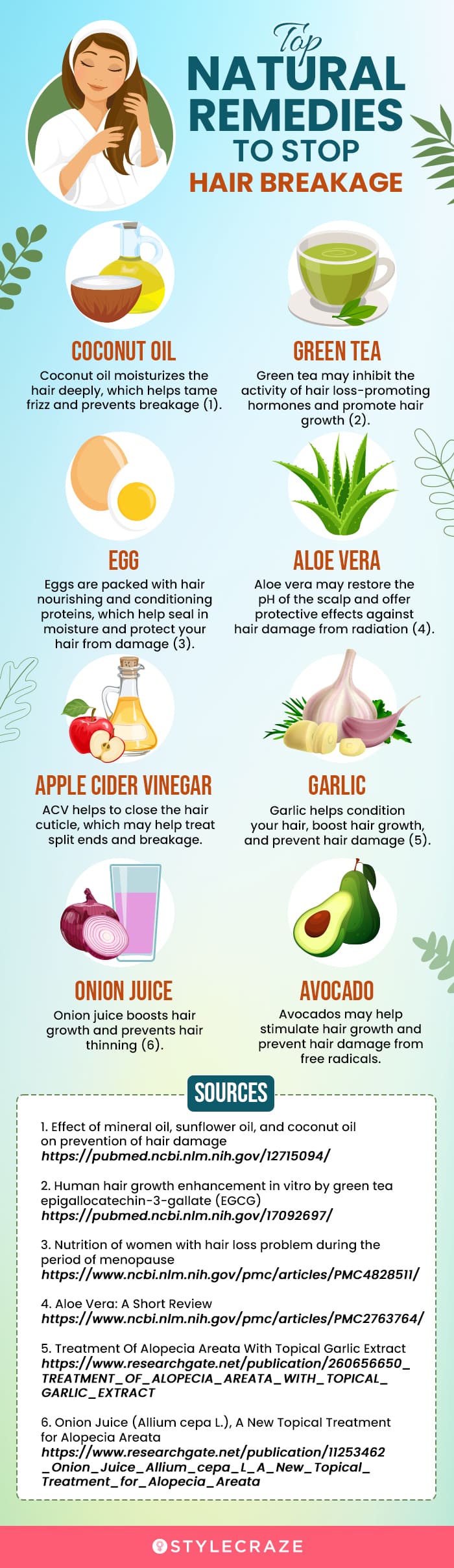 remedies to stop hair breakage (infographic)