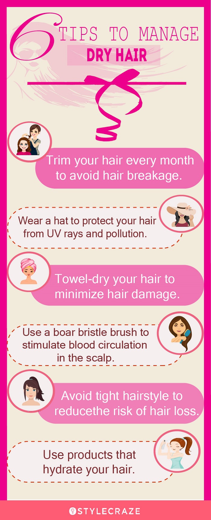 6 tips to manage dry hair (infographic)