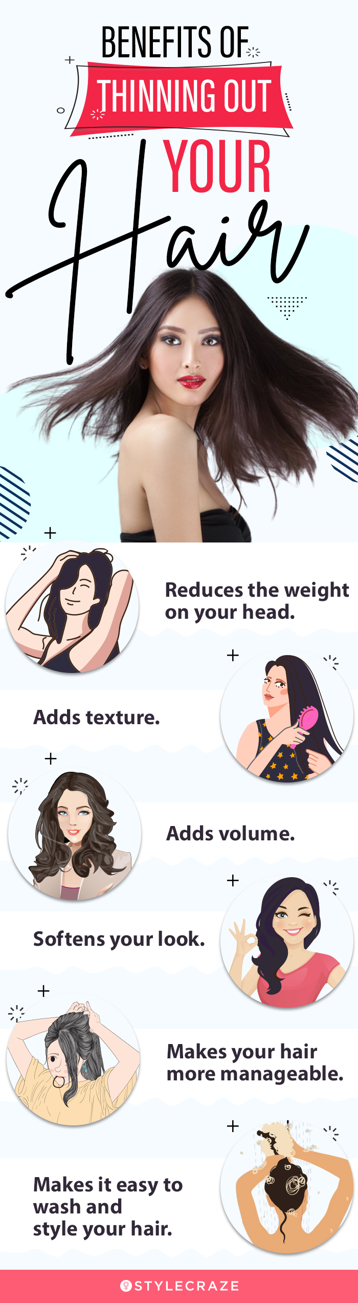benefits of thinning out your hair (infographic)