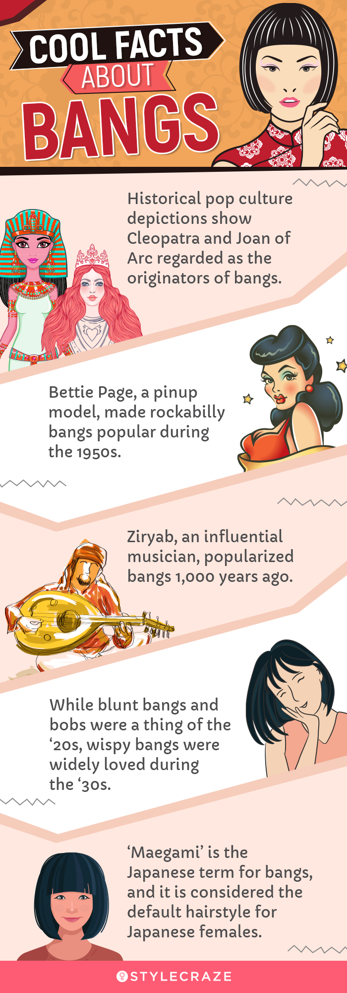 cool facts about bangs (infographic)