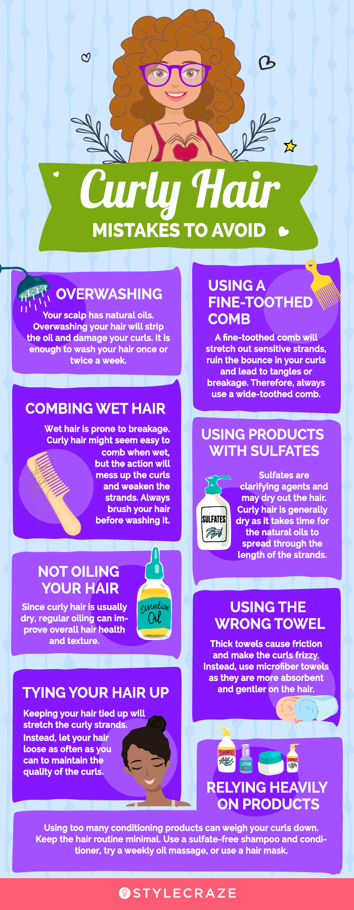 curly hair mistakes to avoid (infographic)