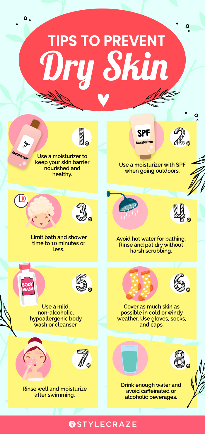 tips to prevent dry skin (infographic)