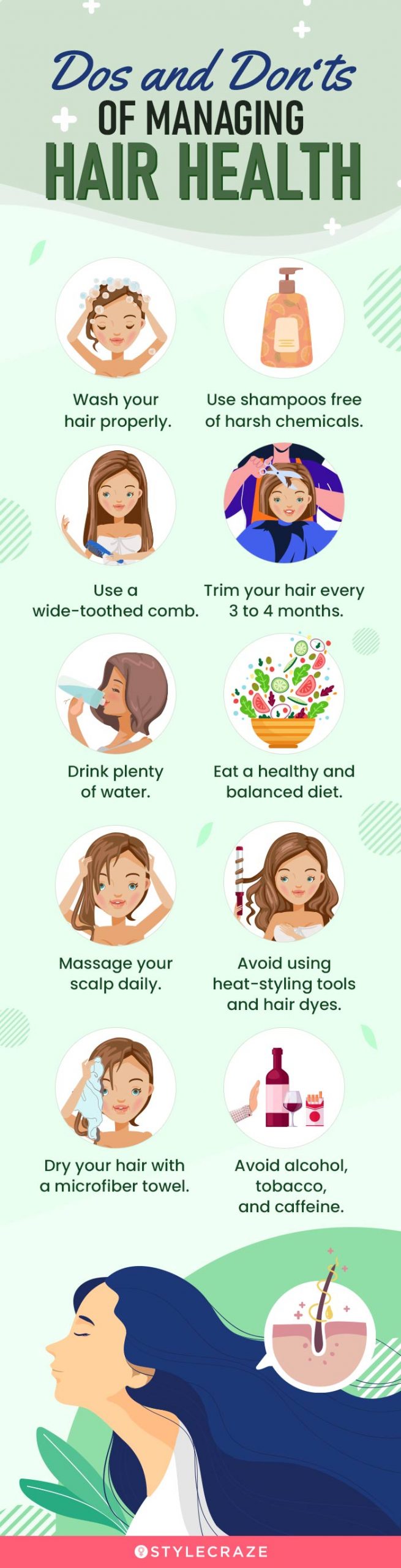 do's and don'ts of managing hair health (infographic)