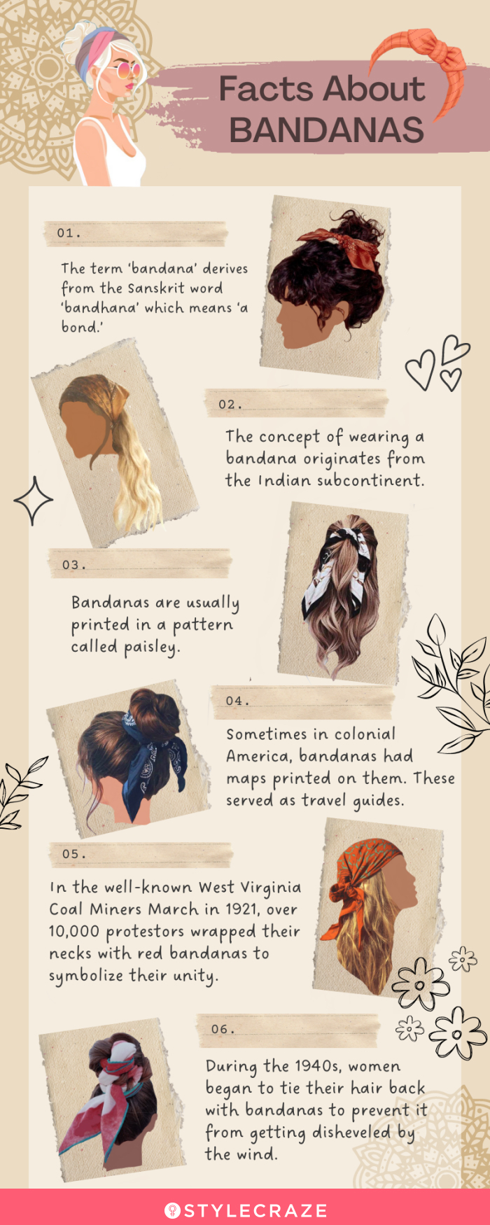interesting facts about bandanas (infographic)