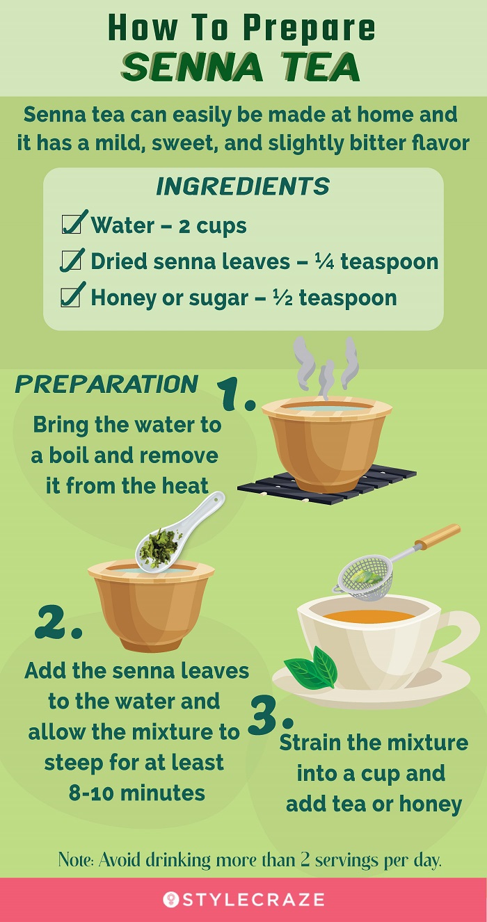 how to prepare senna tea (infographic)