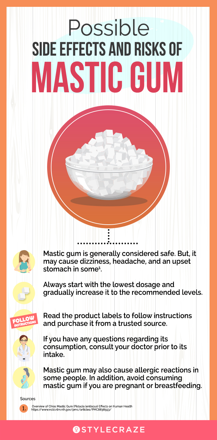 possible side effects and risks of mastic gum [infographic]
