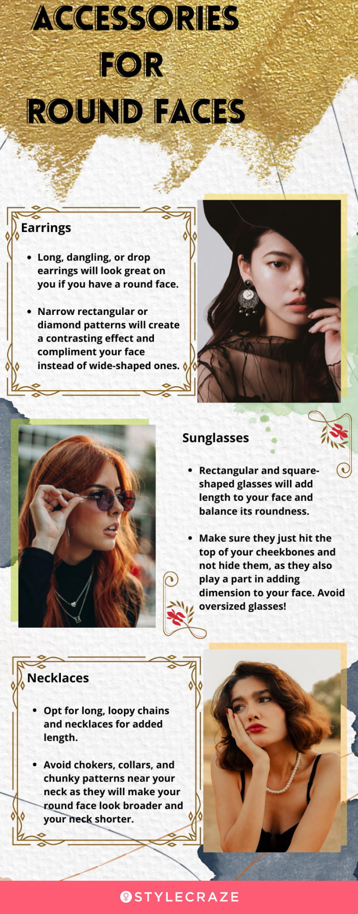 accessories for round faces [infographic]