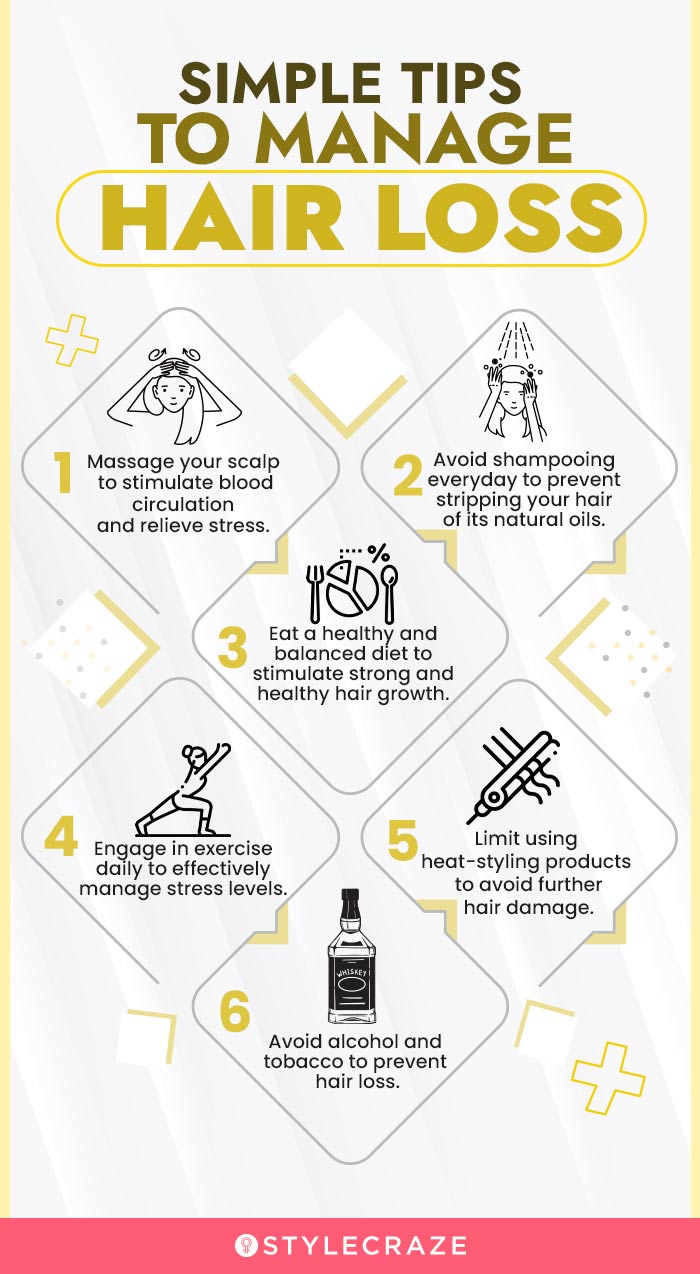 6 simple tips to manage hair loss (infographic)