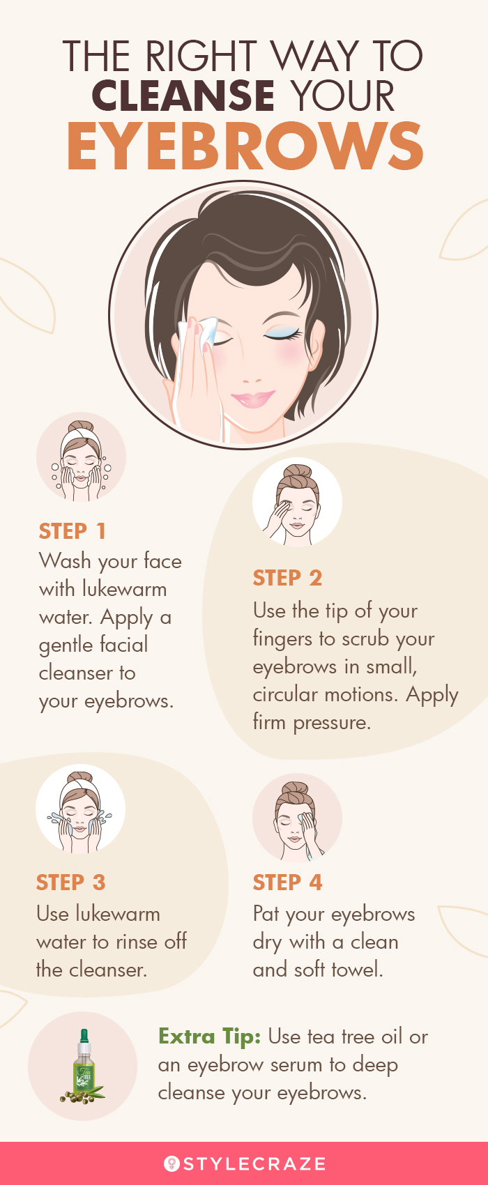 how to cleanse your eyebrows [infographic]