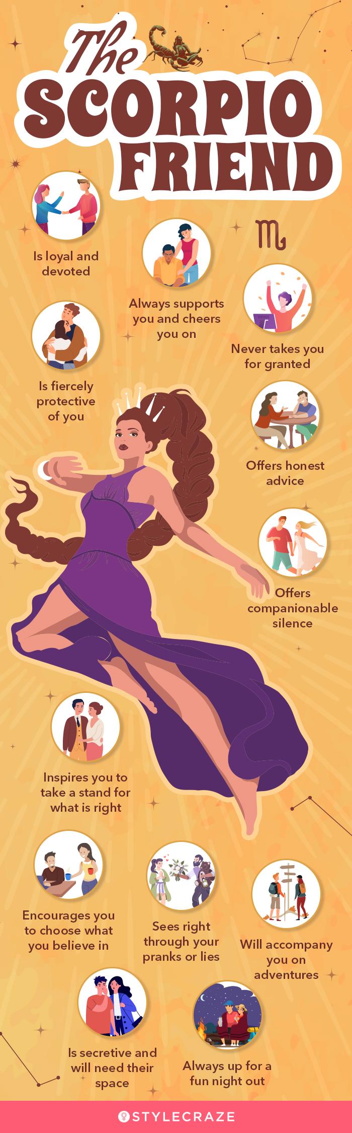 the scorpio friend (infographic)