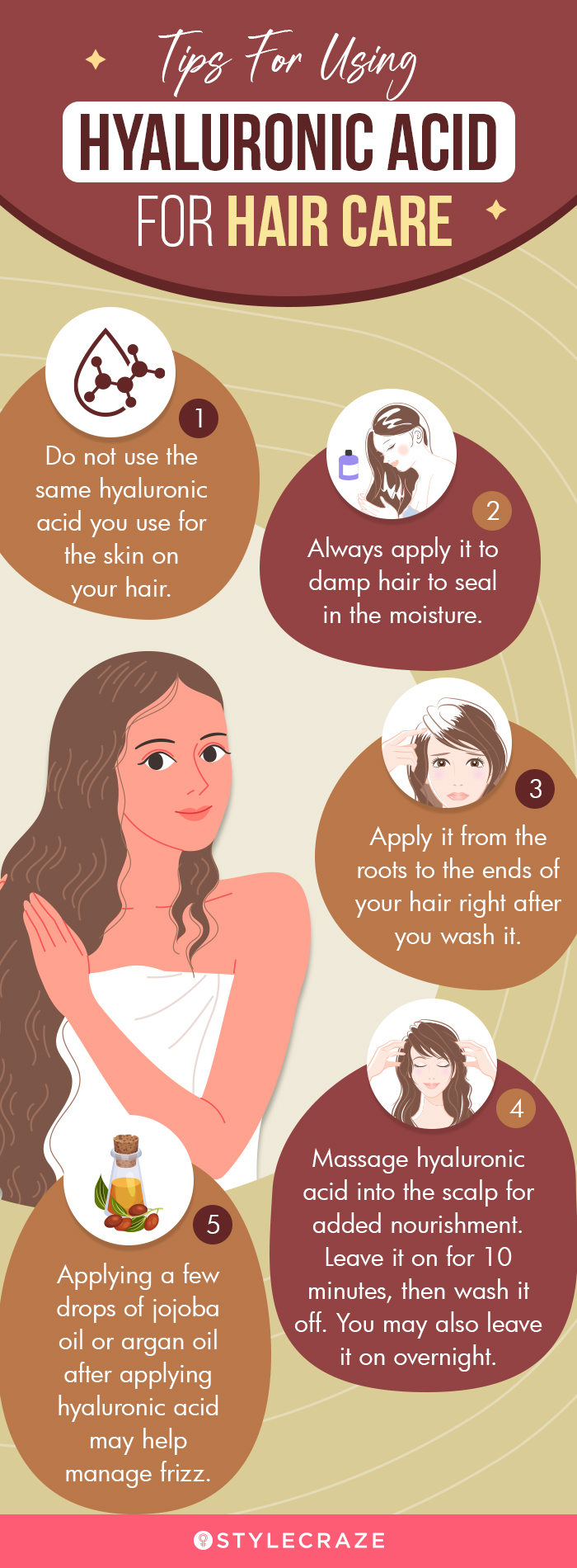 tips for using hyaluronic acid for hair care (infographic)