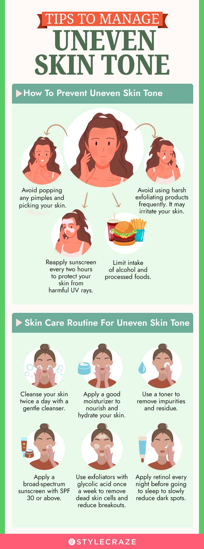 tips to manage uneven skin tone [infographic]