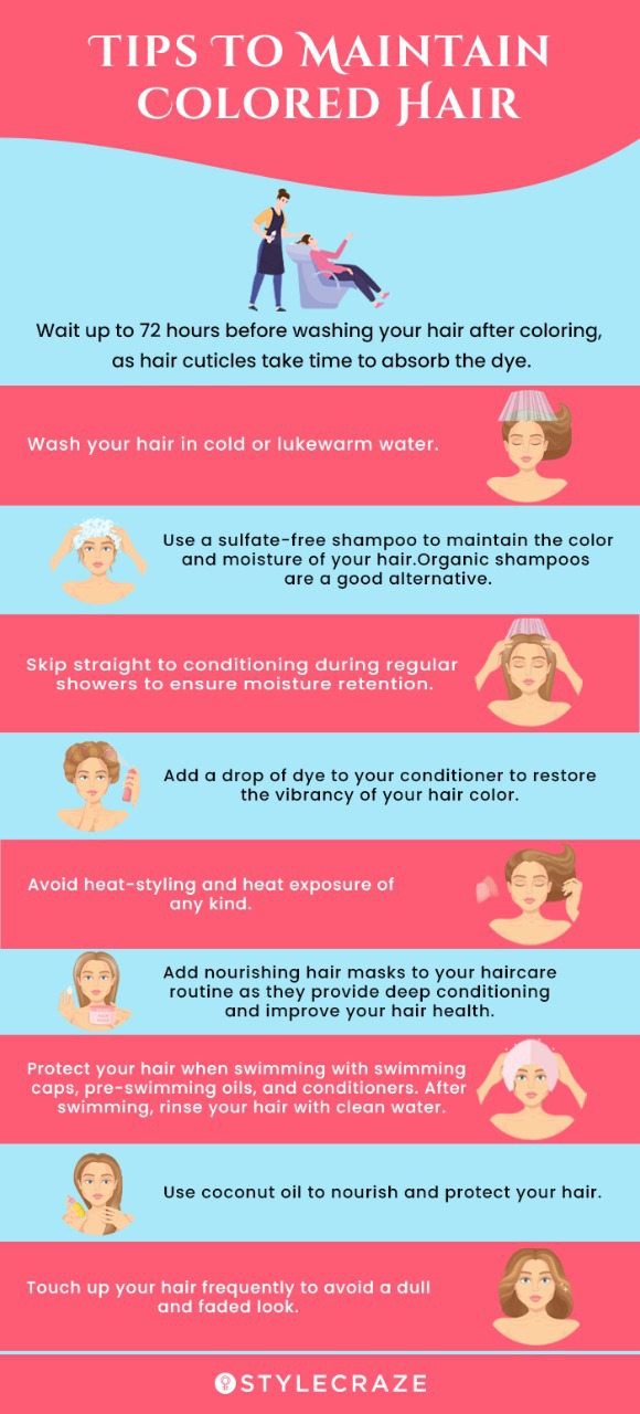 tips to maintain colored hair (infographic)