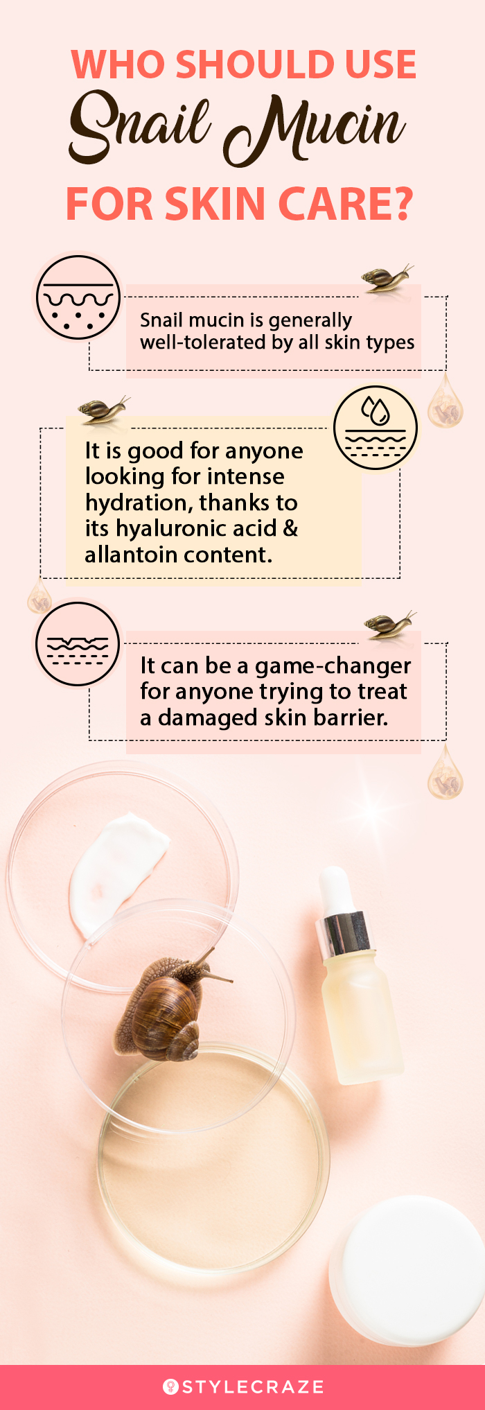 who should use snail mucin for skin care (infographic)