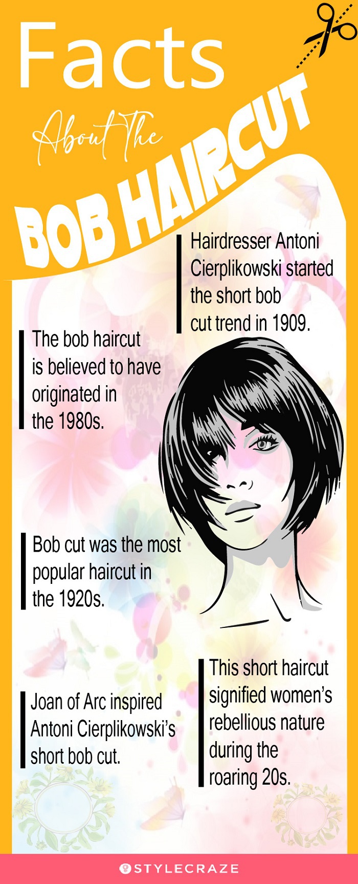 amazing facts about the bob haircut (infographic)